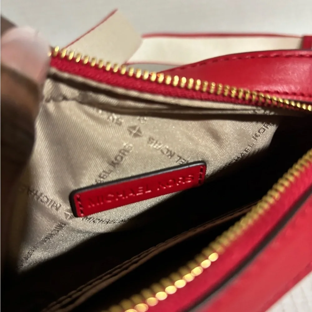 Michael Kors Red and Cream crossbody Belt Bag
